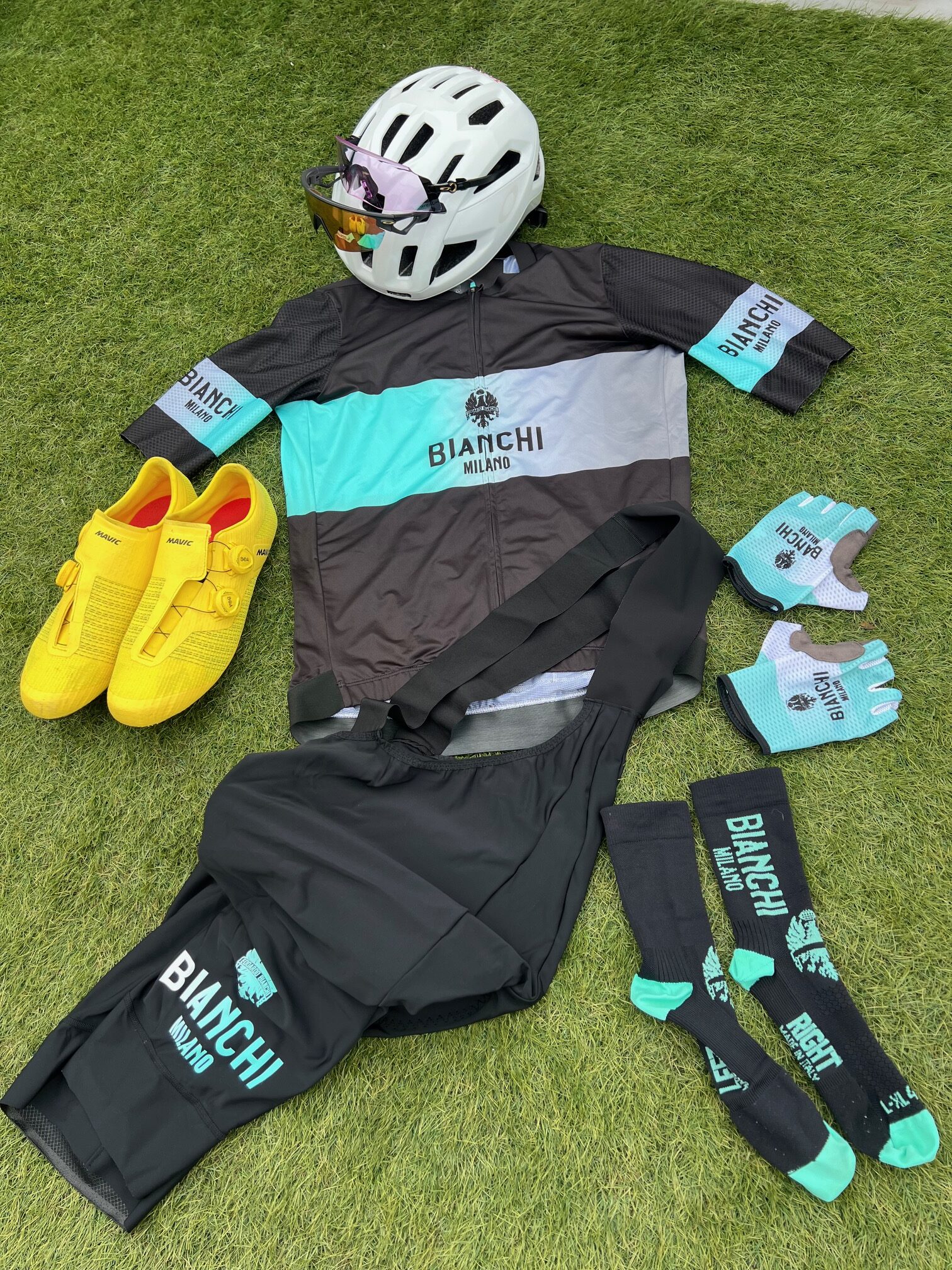 値下げしました。Bianchi サイクルウェアーセット - ウェア
